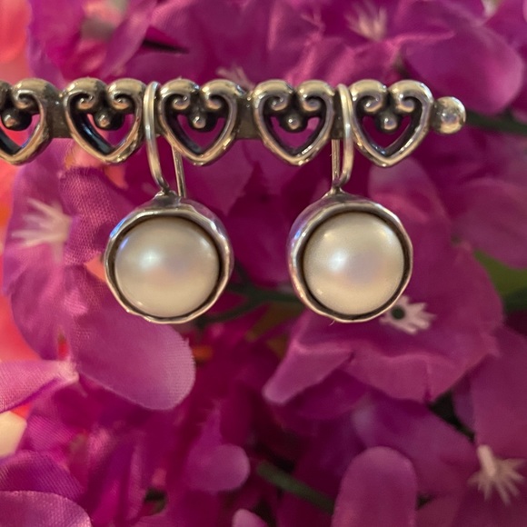 Silpada Pearl ‘Margarite’ Drop Sterling Silver Earrings W1750 - Picture 11 of 15